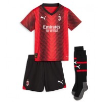 Camiseta AC Milan Malick Thiaw #28 Primera Equipación para niños 2024-25 manga corta (+ pantalones cortos)